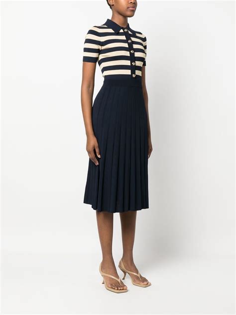 michael kors pleated striped crepe maxi dress|Michael Michael Kors Striped Maxi Dress .